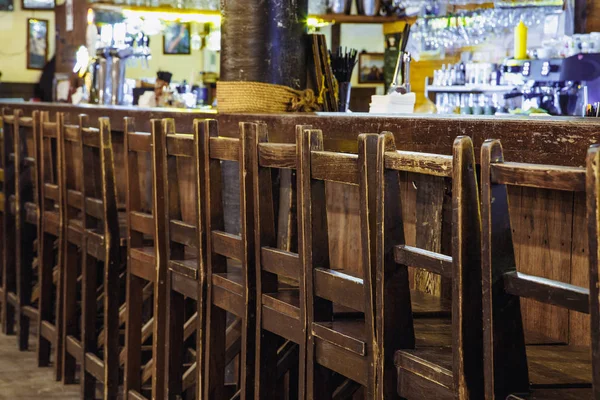 Chairs at the bar — Stock Photo, Image