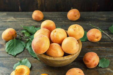 olgun kayısı masaya dağınık