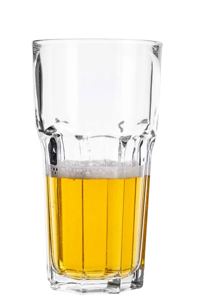 Pint-glas halvtomt isolerat mot vit bakgrund — Stockfoto