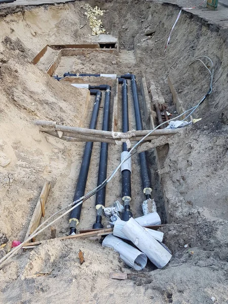 trench water pipes