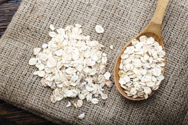 tahta kaşık kuru sağlıklı yulaf yemek