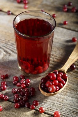 Camda kızılcık meyve içeceği 