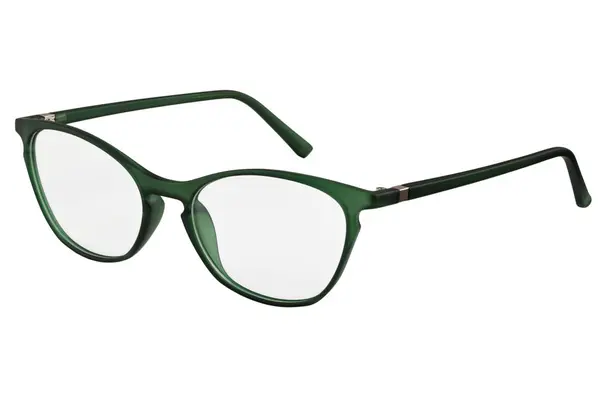 Green glasses for vision on a white background. — Stock Photo, Image