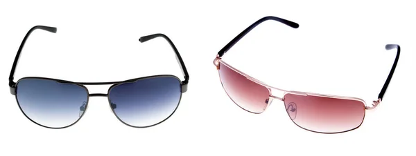 Színes napszemüveg modern stílusban, fehér alapon. Nyári — Stock Fotó