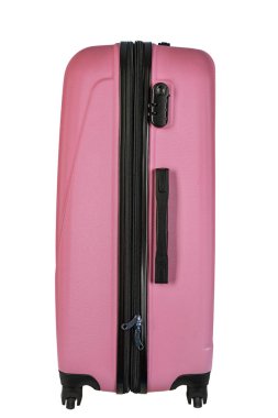 beyaz izole kırmızı karbon bavul 