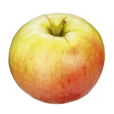 Beyaz arkaplanda izole edilmiş taze elma. 