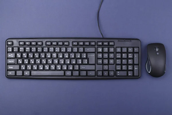 Ordenador teclado vista superior — Foto de Stock