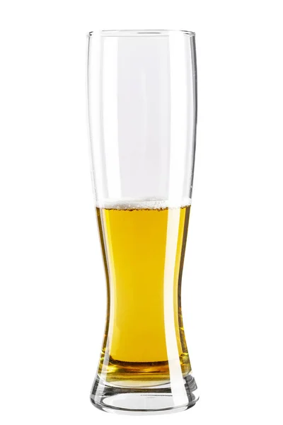 Склянка пива ізольована . — стокове фото