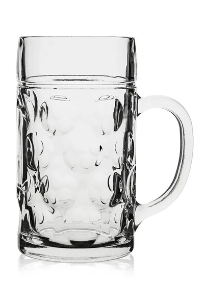 白色背景的啤酒杯 — 图库照片