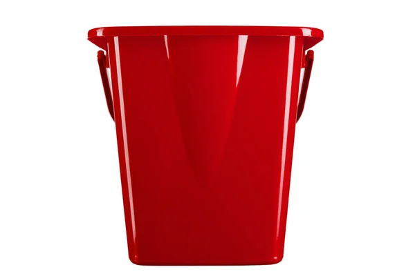 Cubo de fregona rojo aislado — Foto de Stock