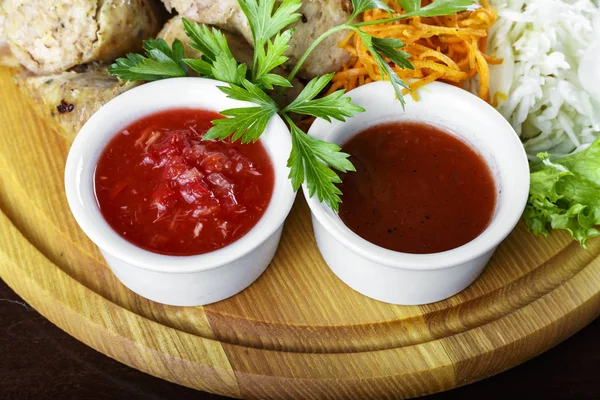 Sauces pour plats de viande — Photo