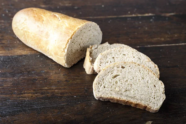 Bread on the table place for text — Φωτογραφία Αρχείου