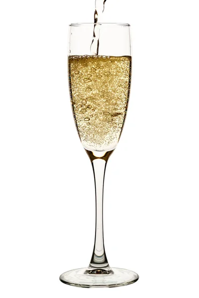 Champagne glas isolerade — Stockfoto