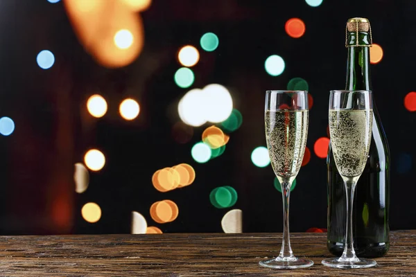 Champagne sur fond bokeh — Photo