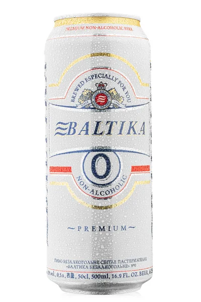 Украина Киев Июня 2020 Можно Пиво Балтика Неалкогольное Белом Фоне — стоковое фото