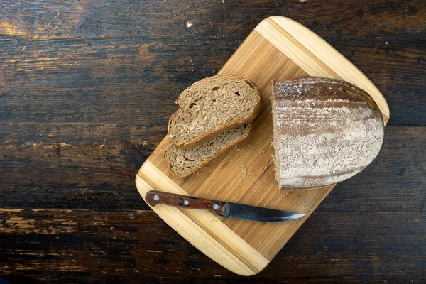 Pan Fresco Rodajas Primer Plano Mesa Comida Saludable Concepto Panadería — Foto de Stock