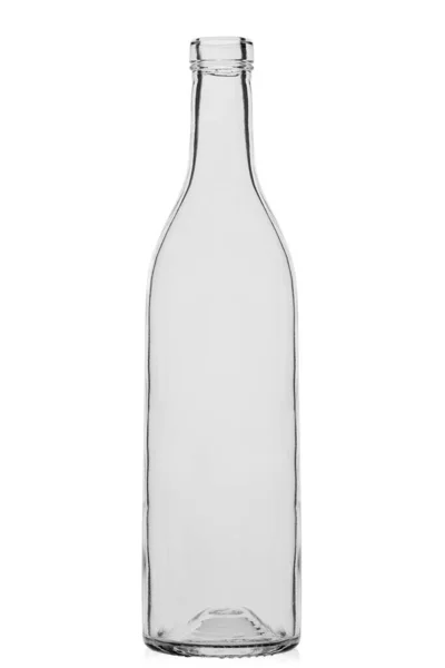 Bottiglia Cognac Vuota Sfondo Bianco File Contiene Percorso Ritaglio — Foto Stock