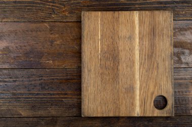 Boş kesme tahtası. Üst Manzara. Metin için boşluk.