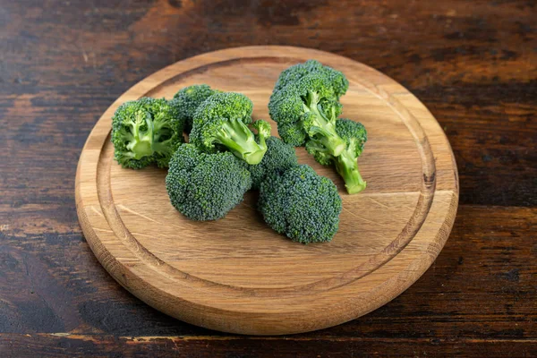 Sehat Green Organic Raw Brokoli Florets Siap Untuk Memasak — Stok Foto