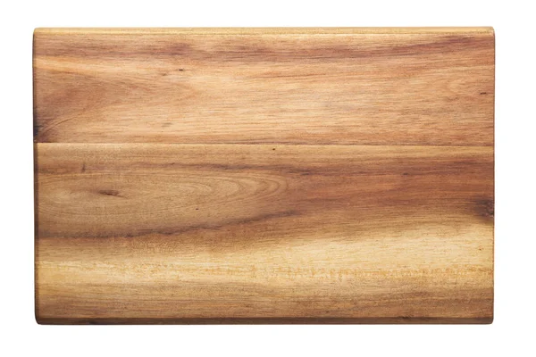 Wielofunkcyjna Drewniana Deska Krojenia Chleba Pizzy Lub Steku Odizolowany Białym — Zdjęcie stockowe