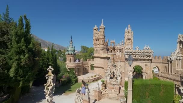 Malaga Španělsko Přibližně Únor2019 Panorama Castilla Colomarese Obci Benalmádena Hrad — Stock video