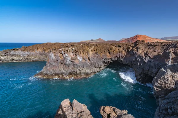 Acantilado Hervideros Lanzarote Islas Canarias — Foto de Stock