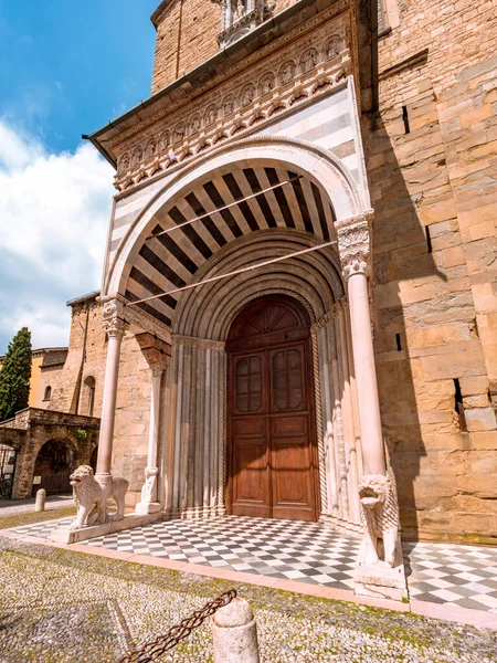 Entrada Cappella Colleoni Citta Alta Bérgamo Italia — Foto de Stock