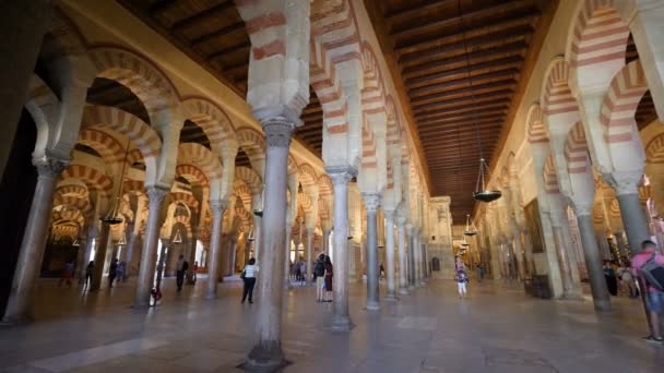 Córdoba España Alrededor Diciembre 2018 Vista Interior Mezquita Catedral Córdoba — Vídeos de Stock