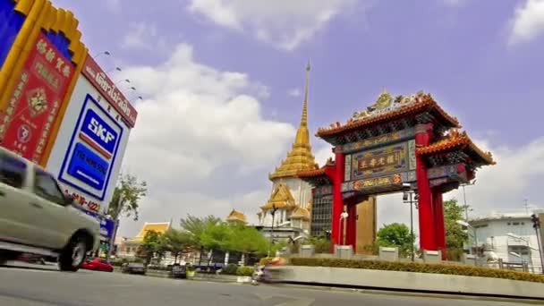 Tijdsverloop Van Het Verkeer Bangkok — Stockvideo