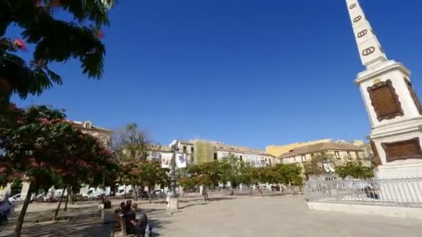 Malaga Espagne Vers Juin 2019 Temps Écoulé Des Touristes Visitant — Video