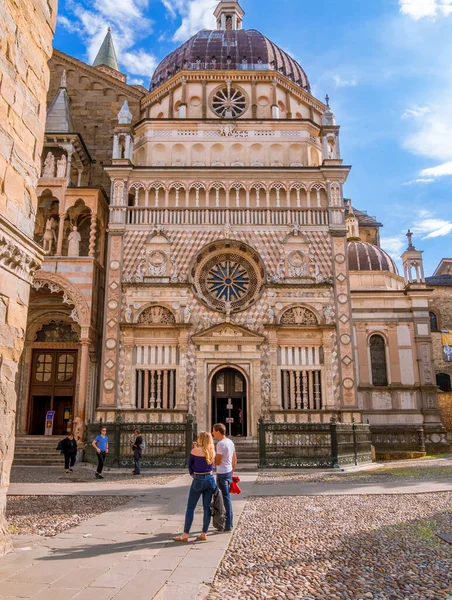 Bérgamo Italia Alrededor Junio 2018 Fachada Basílica Santa Maria Maggiore — Foto de Stock