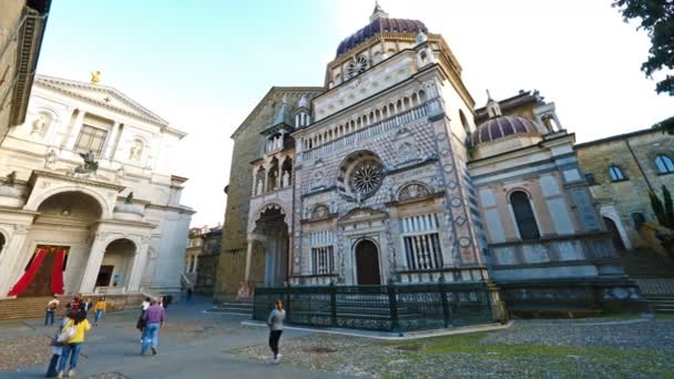 Bergamo Talya Temmuz 2018 Civarı Santa Maria Maggiore Bazilikası Cappella — Stok video