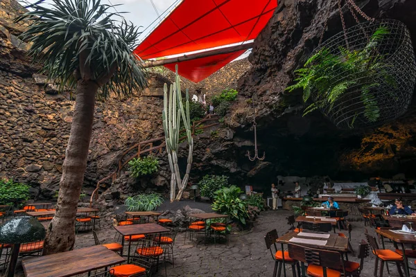 Lanzarote Espanha Por Volta Fevereiro 2019 Restaurante Entrada Para Jameos — Fotografia de Stock