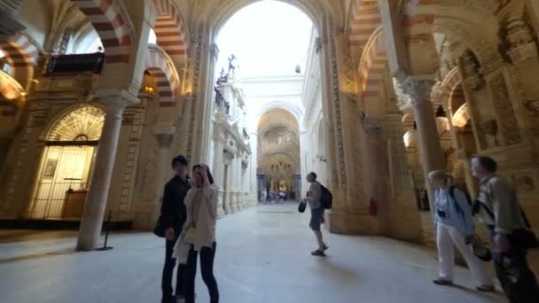 Cordoba Spagna Circa Dicembre 2018 Vista Interna Della Cattedrale Della — Video Stock