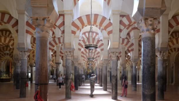 Cordoba Spagna Circa Dicembre 2018 Vista Interna Della Cattedrale Della — Video Stock