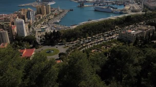 Malaga Španělsko Přibližně Duben2018 Panorama Pohled Panorama Města Býčí Zápasy — Stock video