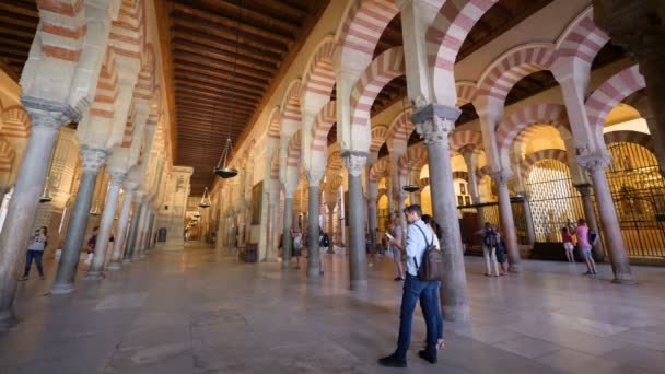 Cordoba Spagna Circa Dicembre 2018 Vista Interna Della Cattedrale Della — Video Stock