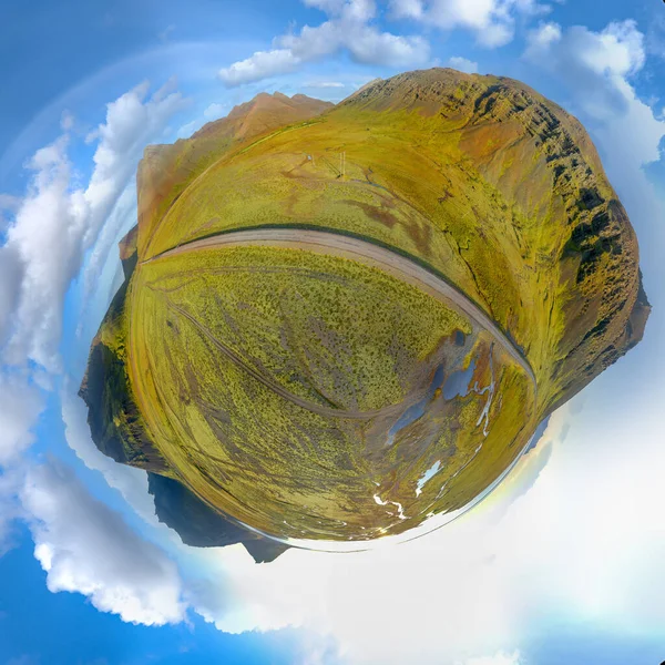 Epicki Widok Lotu Drona Latającego Nad Krajobrazem Lodowca Laguny Fjallsarlon — Zdjęcie stockowe