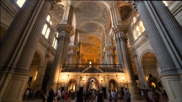 Malaga Espagne Vers Août 2018 Les Gens Lors Une Messe — Video