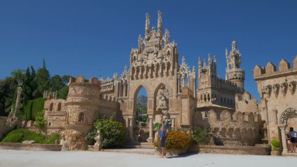 Malaga Španělsko Přibližně Únor2019 Panorama Castilla Colomarese Obci Benalmádena Hrad — Stock video
