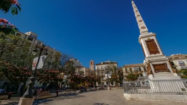 Malaga Espagne Vers Juin 2019 Temps Écoulé Des Touristes Visitant — Video