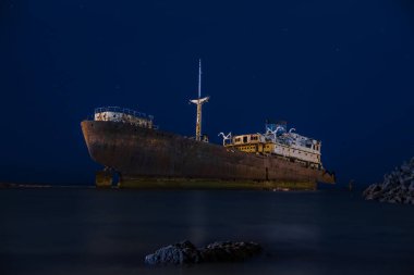 Gizemli gemi Lanzarote, İspanya 'da terk edildi.
