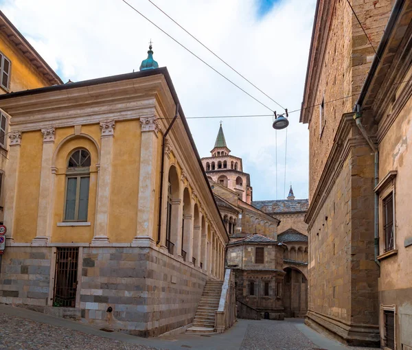 Vista Basílica Santa Maria Maggiore Cappella Colleoni Citta Alta Bérgamo — Foto de Stock