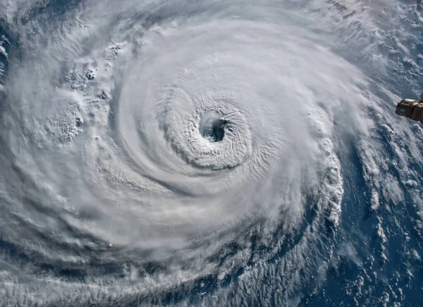 Uydu Görüntüsü Floransa Kasırgası Atlantik Üzerinde Abd Kıyılarına Yakın Görüntünün — Stok fotoğraf