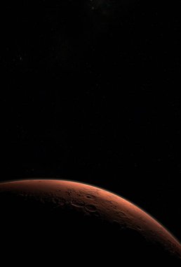 Mars 'ın yüzeyinde. Bu görüntünün elementleri NASA tarafından desteklenmektedir.