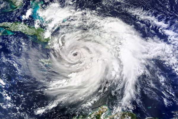 Vista Satelital Huracán Matthew Golpea Haití Elementos Esta Imagen Proporcionados Imágenes de stock libres de derechos