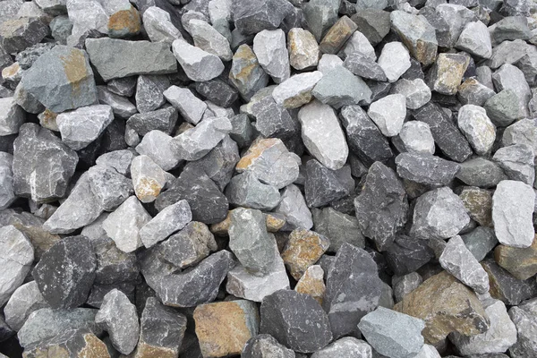 Zmiażdżone Kamienne Materiały Budowlane Zmiażdżone Tło Tekstury Kamienia — Zdjęcie stockowe