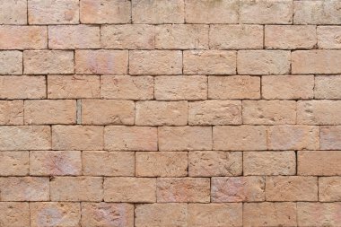 Kil tuğla duvar dokusu ve arka plan. Kahverengi tuğla.