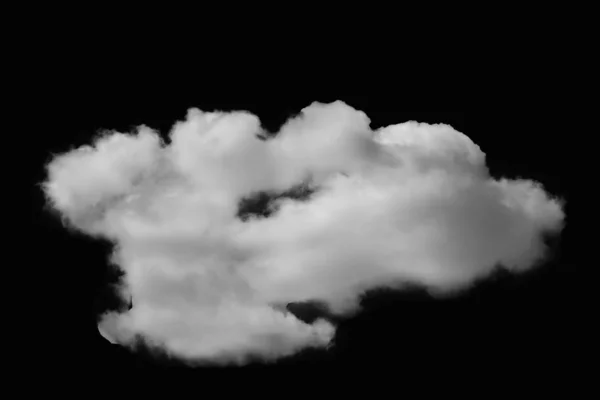 Nuvole isolate su sfondo nero con percorso di ritaglio . — Foto Stock