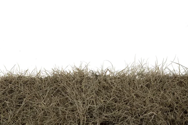 在白色背景上隔离的干草.带夹子的干草场 — 图库照片